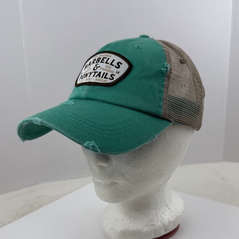 Kbethos Original Barbells & Ponytails Distressed Camo Adjustable‎ Baseball Cap